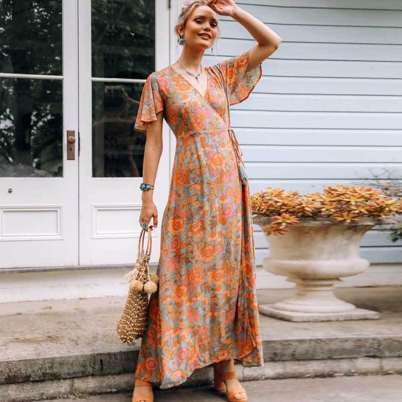 Esme - Robe Florale Enveloppante