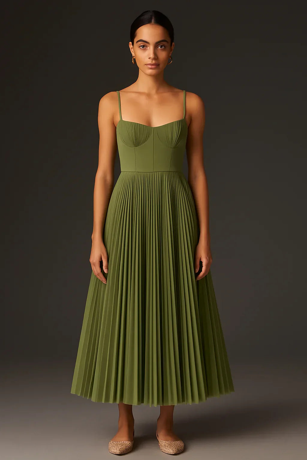 Isabelle - Robe Midi en Tulle Plissé
