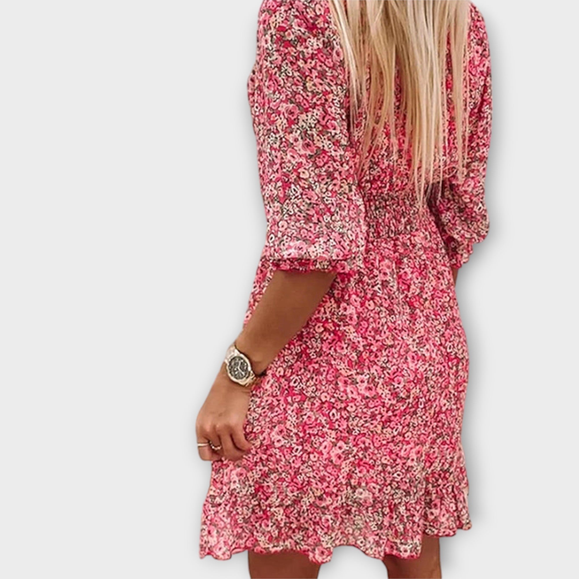Lore | Robe à manches bouffantes florale pour femme