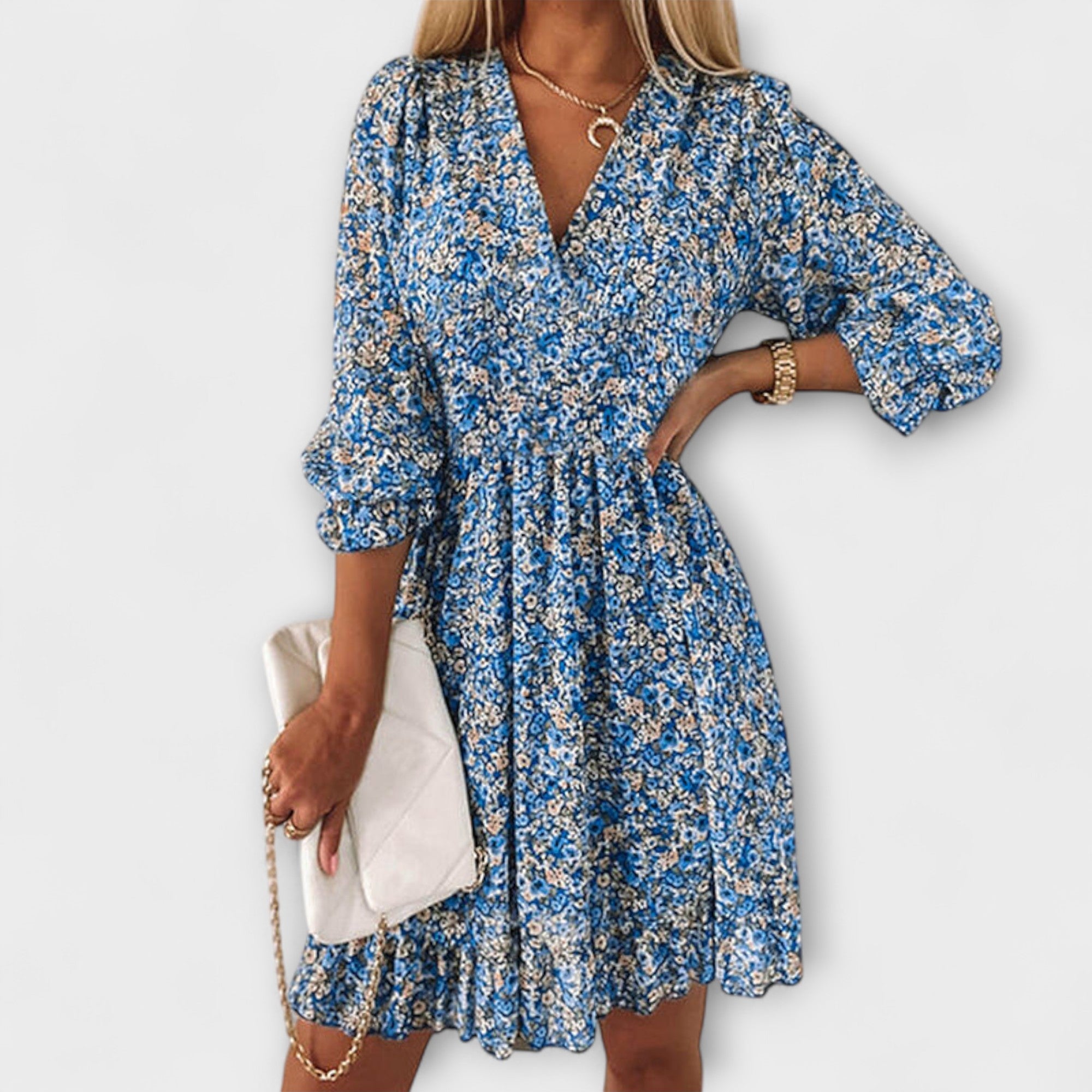 Lore | Robe à manches bouffantes florale pour femme