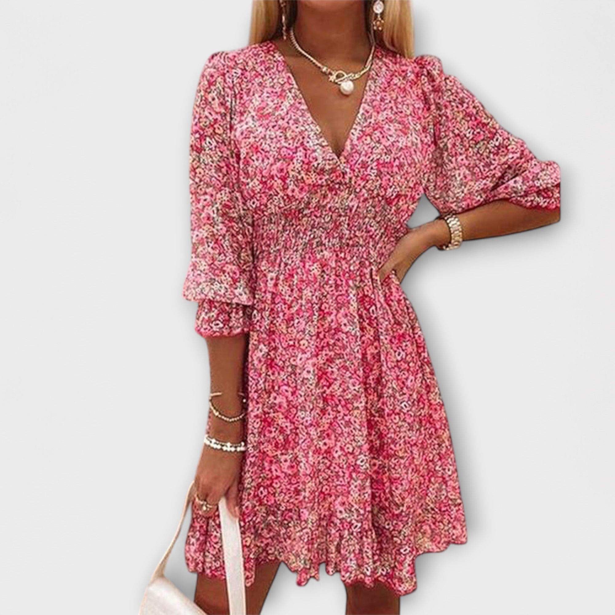 Lore | Robe à manches bouffantes florale pour femme