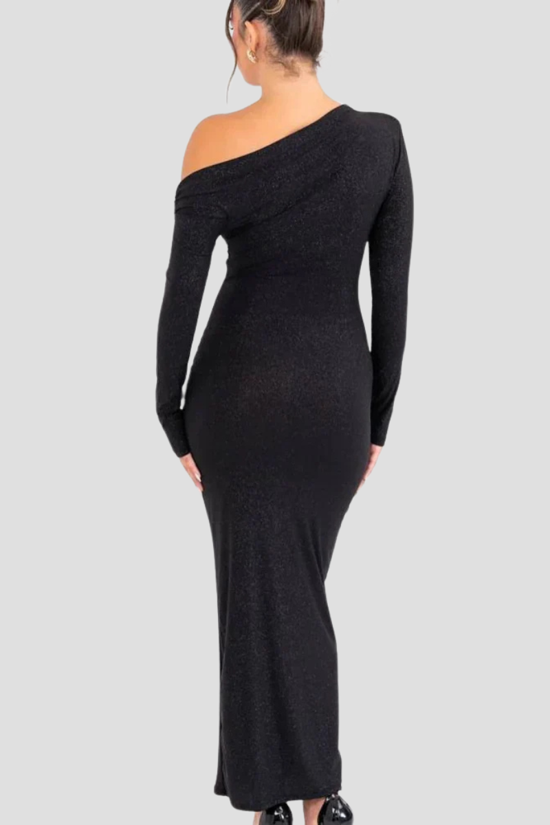 Cosette – Robe longue asymétrique à paillettes
