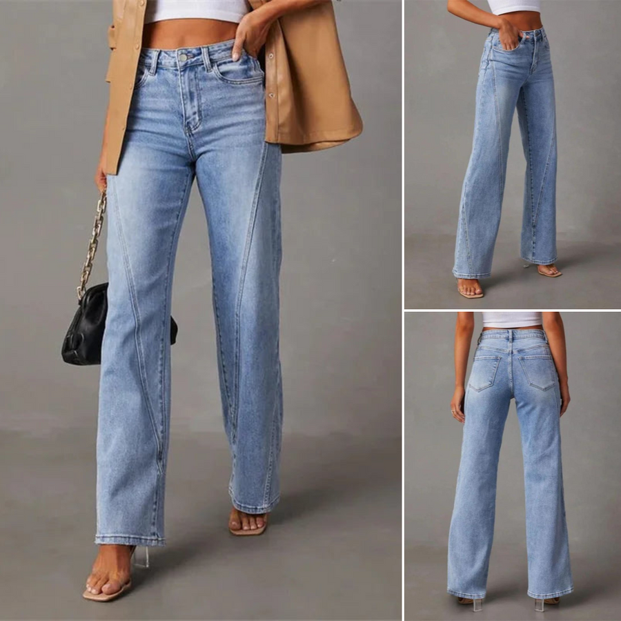 Adora – Jeans Large Taille Haute