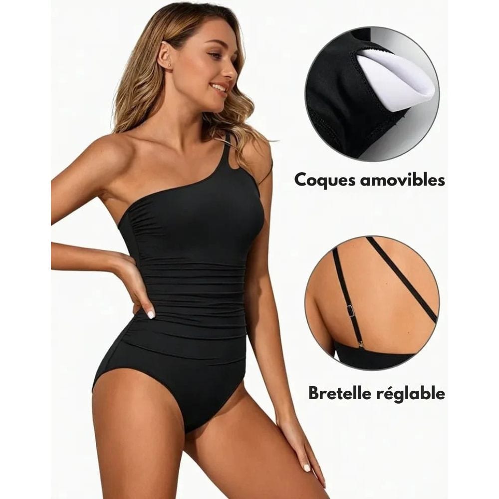 Maillot de bain sculptant asymétrique