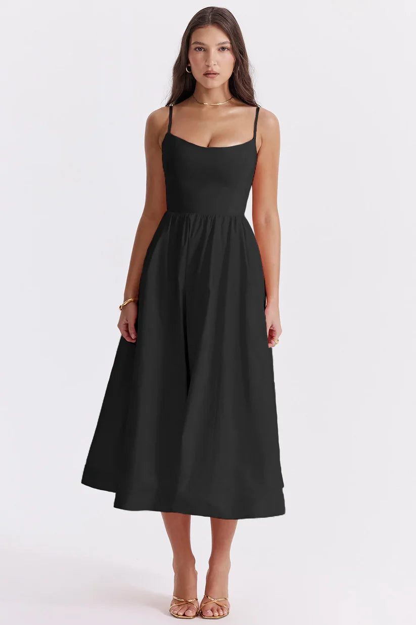 Jovie – Robe à fines bretelles chic