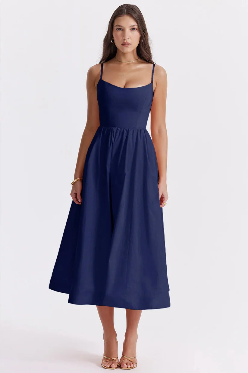Jovie – Robe à fines bretelles chic
