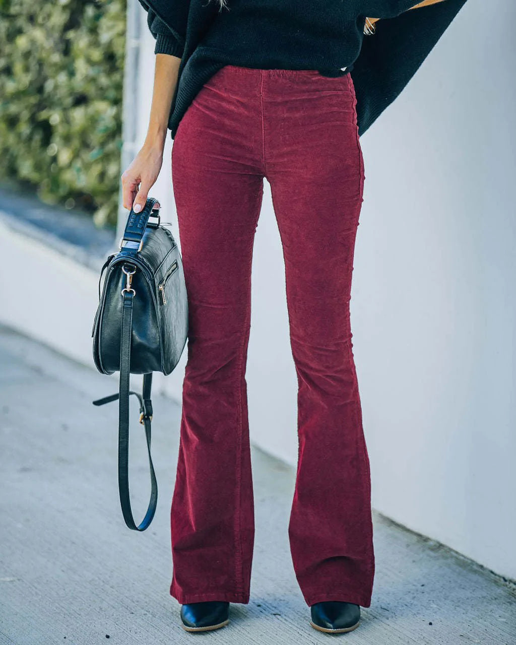 Perrine – Pantalon évasé taille haute femme