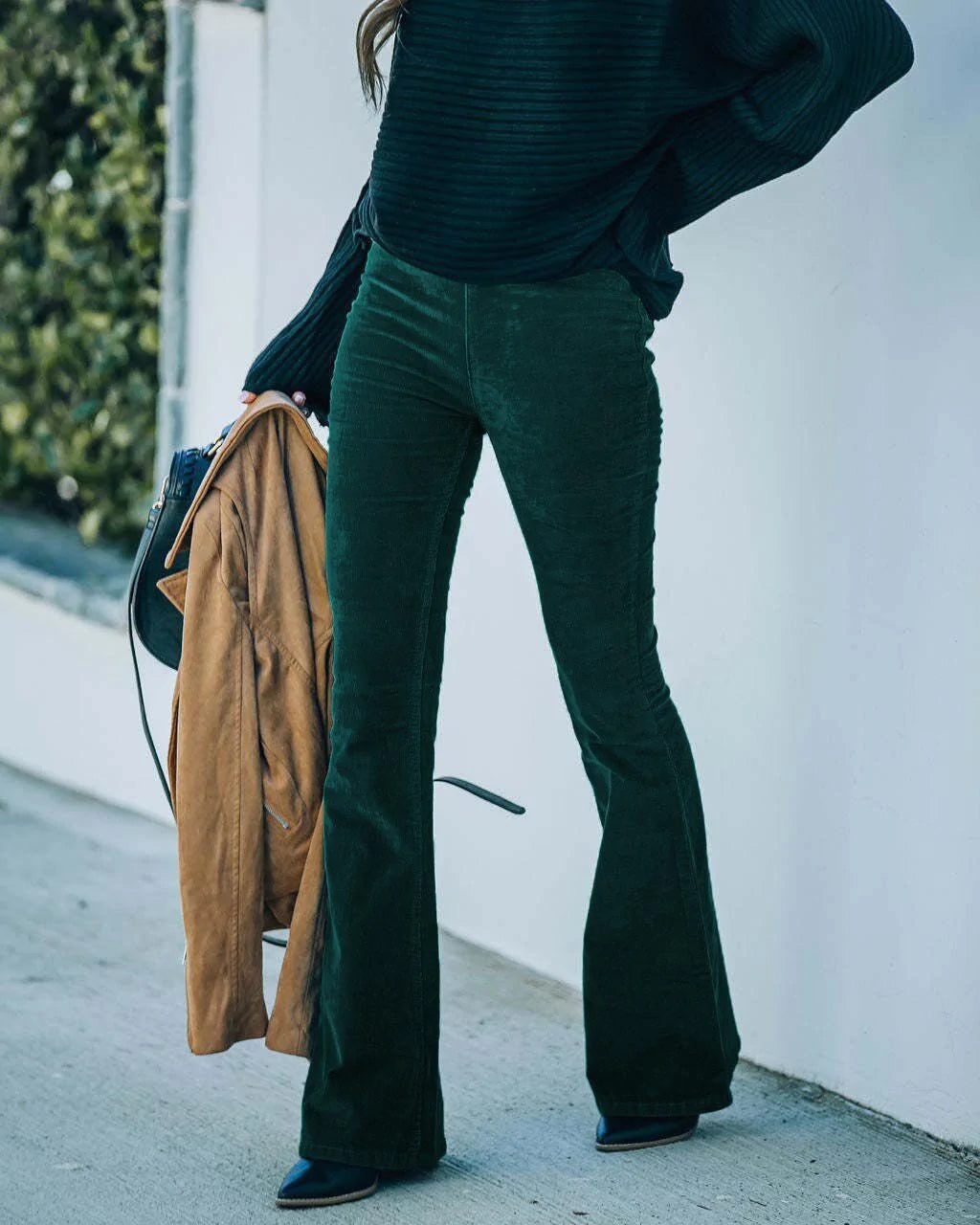 Perrine – Pantalon évasé taille haute femme