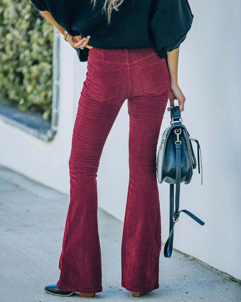 Perrine – Pantalon évasé taille haute femme