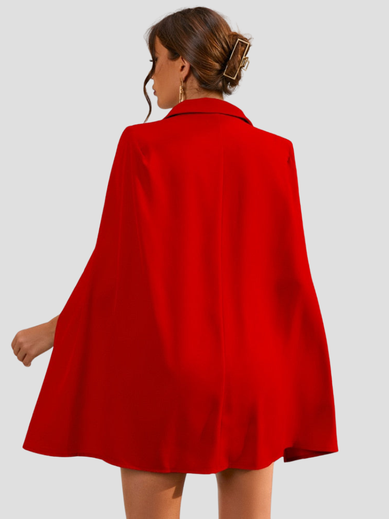 Célestine - Robe blazer chic avec cape