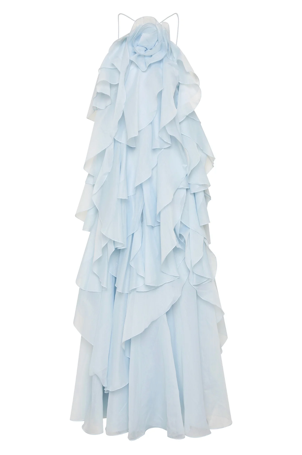 Lyna – Robe longue fluide à volants