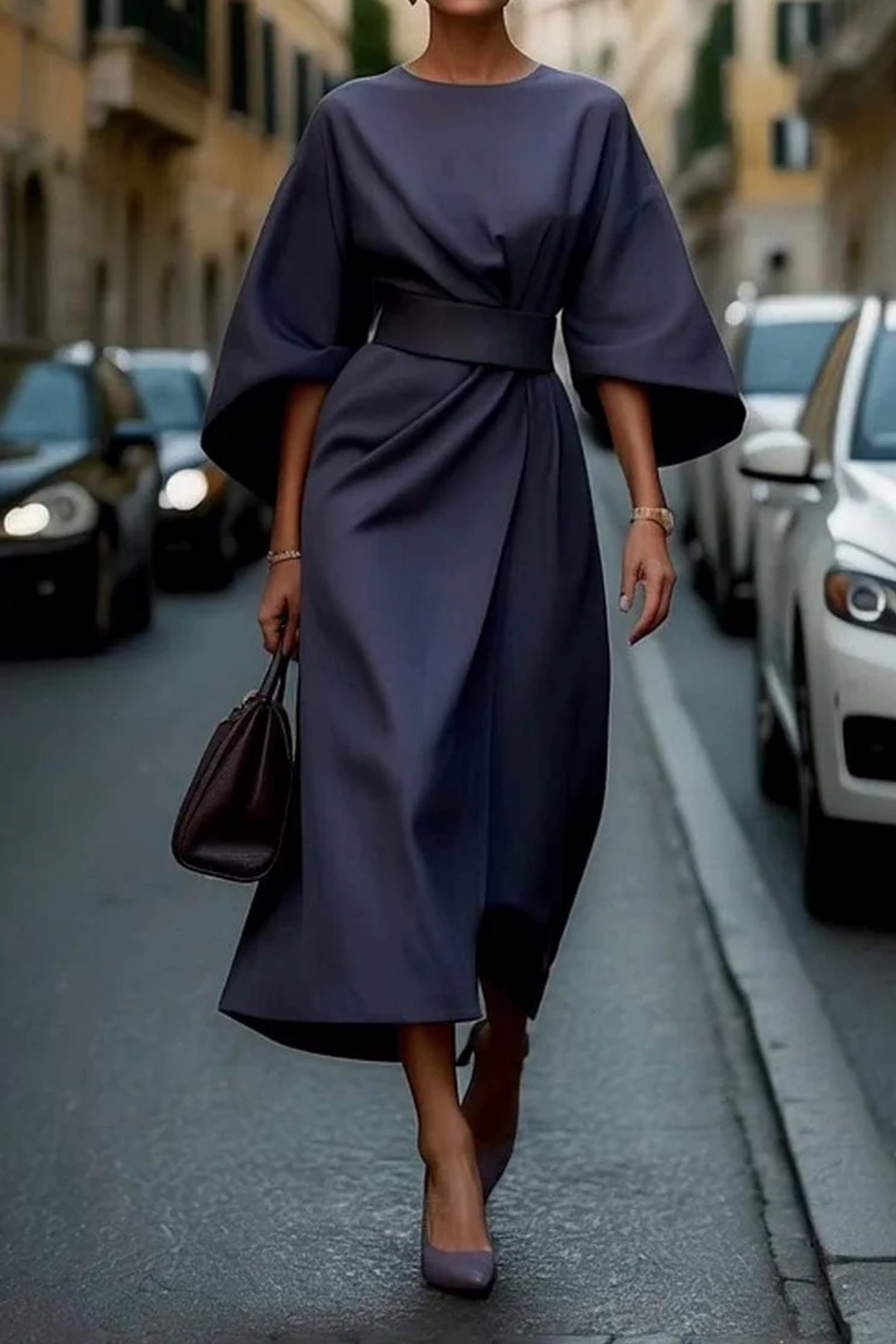 Axelle | Robe élégante avec ceinture