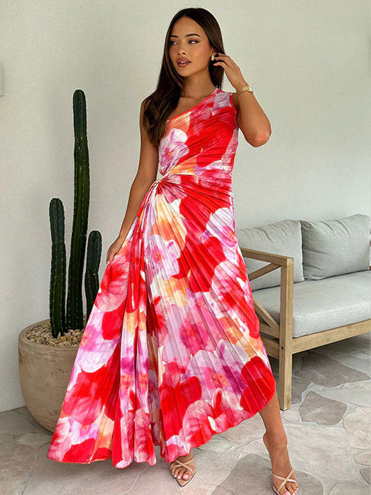 Elaine - Robe d'été plissée