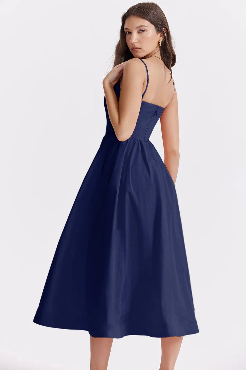Jovie – Robe à fines bretelles chic