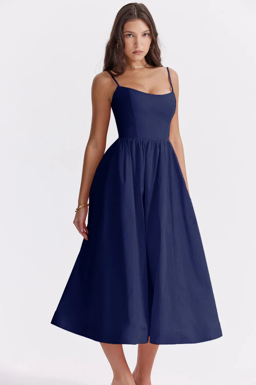 Jovie – Robe à fines bretelles chic