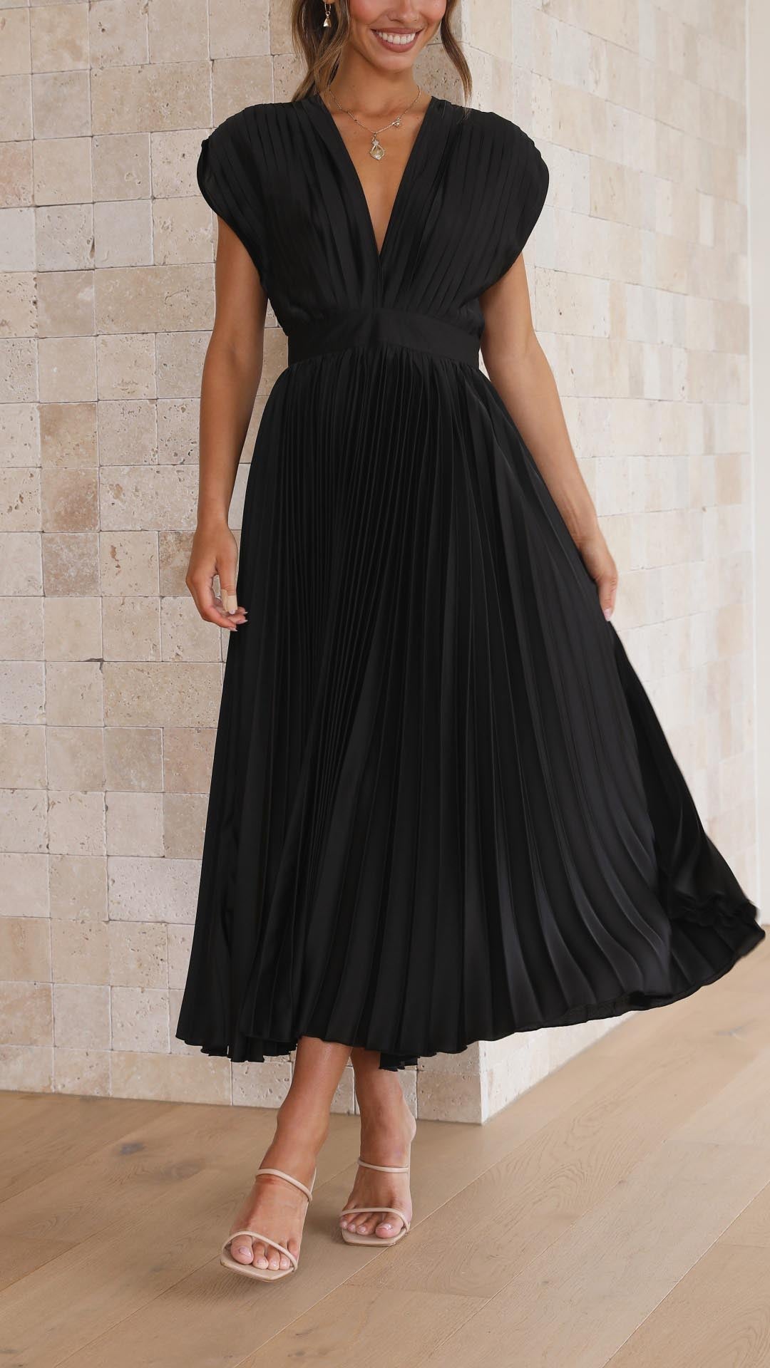 Adeline - Robe plissée élégante