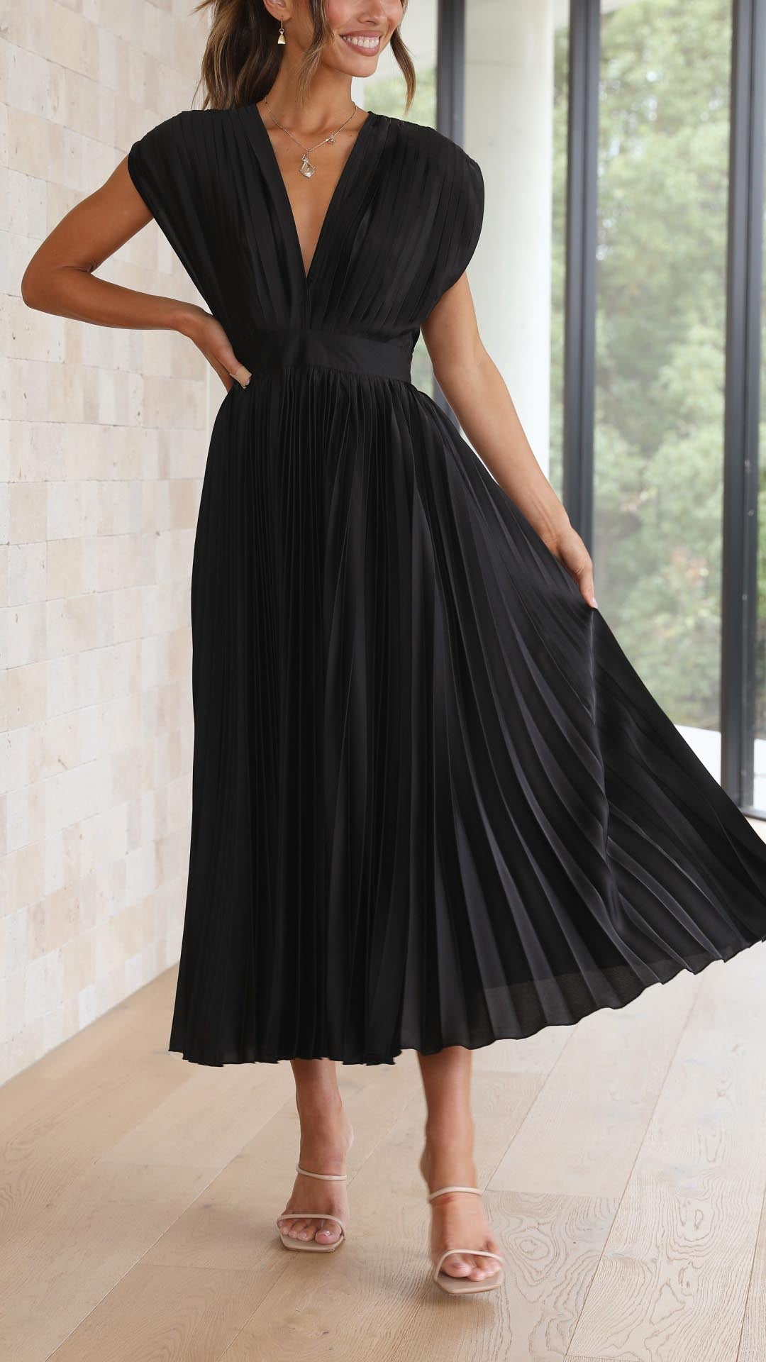 Adeline - Robe plissée élégante