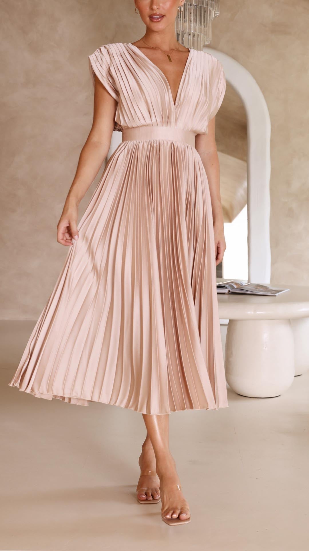 Adeline - Robe plissée élégante