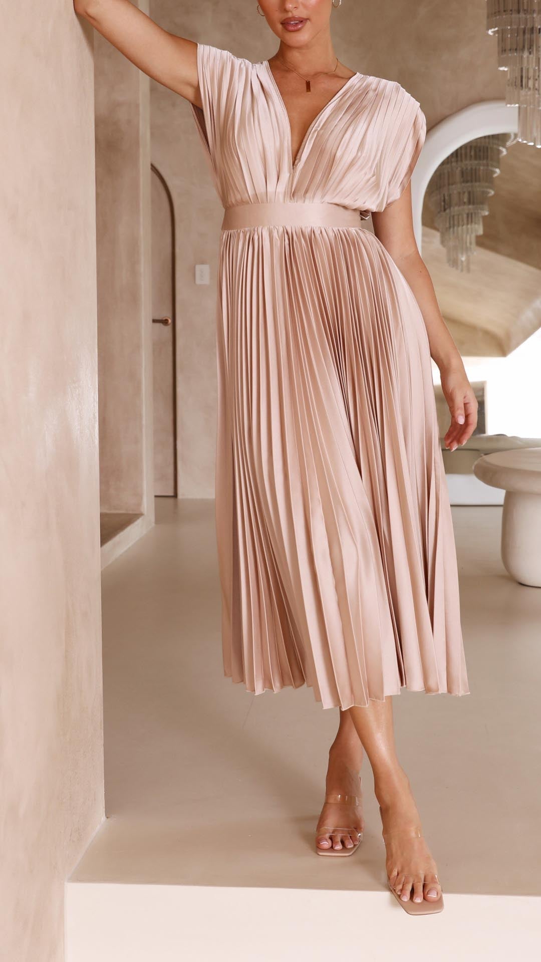 Adeline - Robe plissée élégante