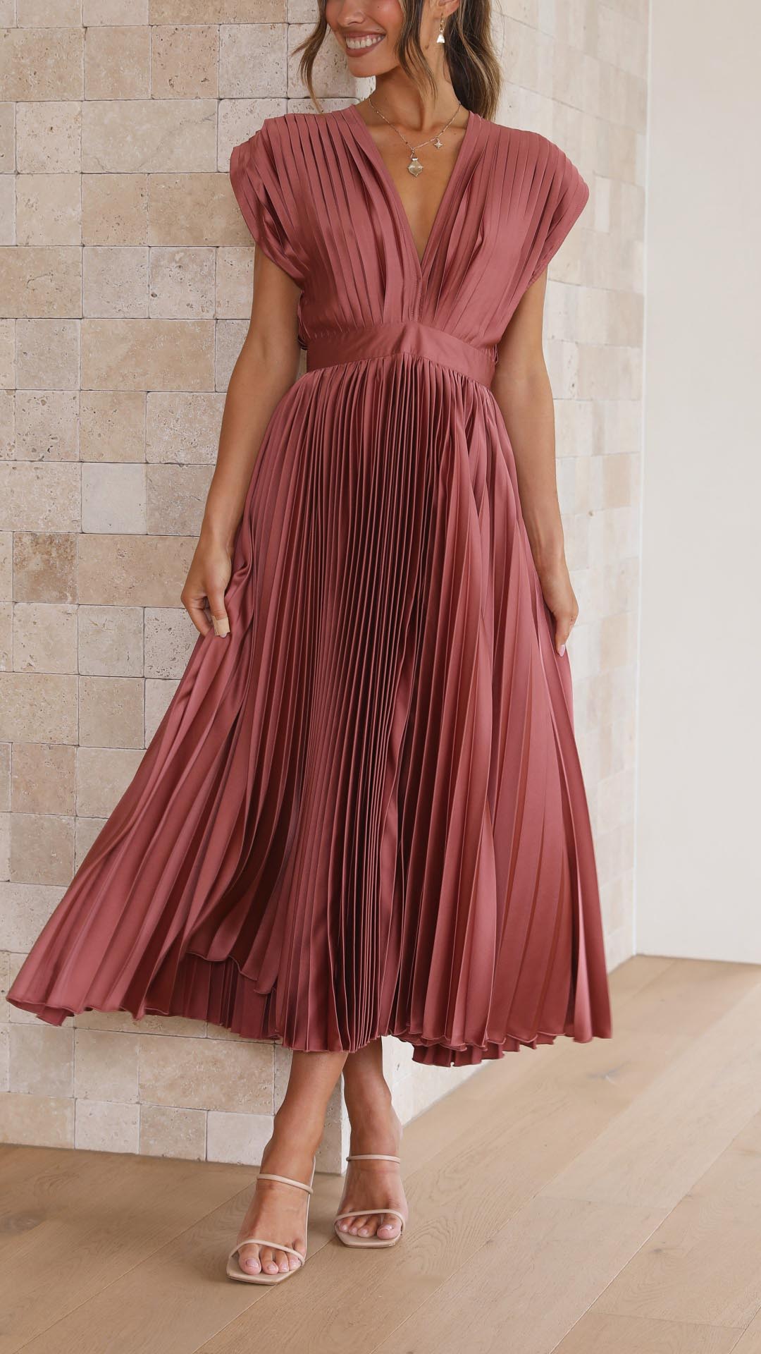 Adeline - Robe plissée élégante
