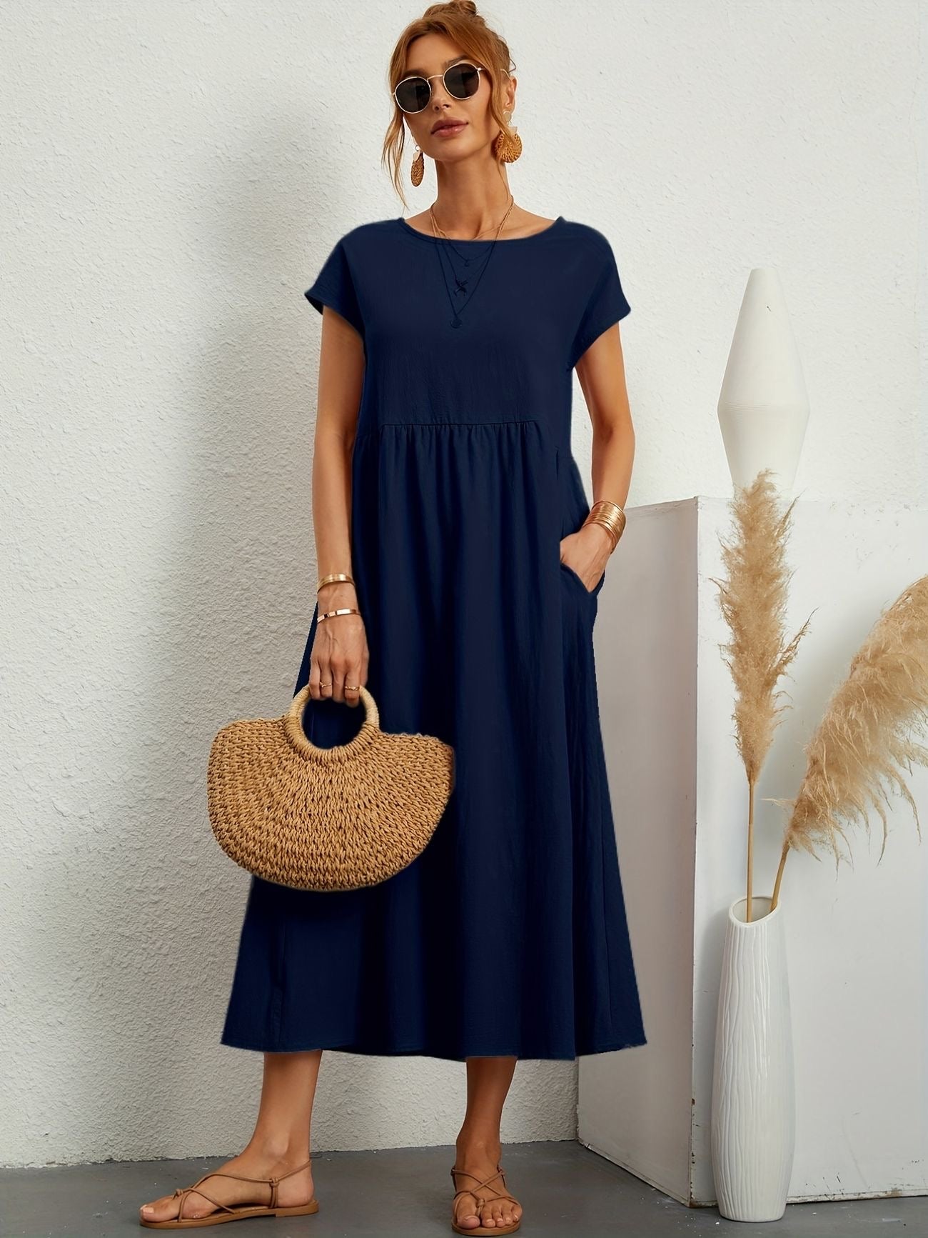 Zalora - Robe Casual Col V