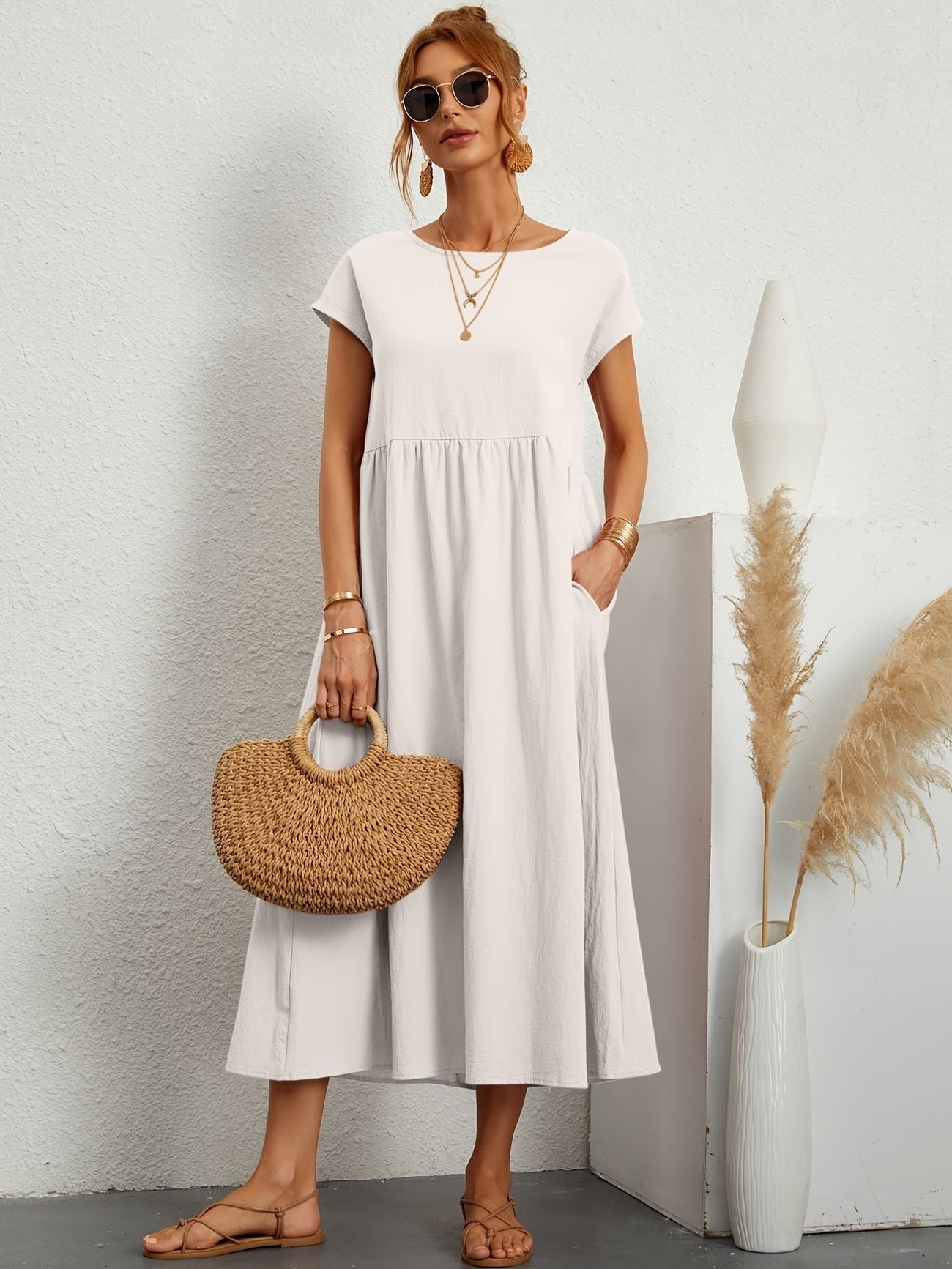 Zalora - Robe Casual Col V