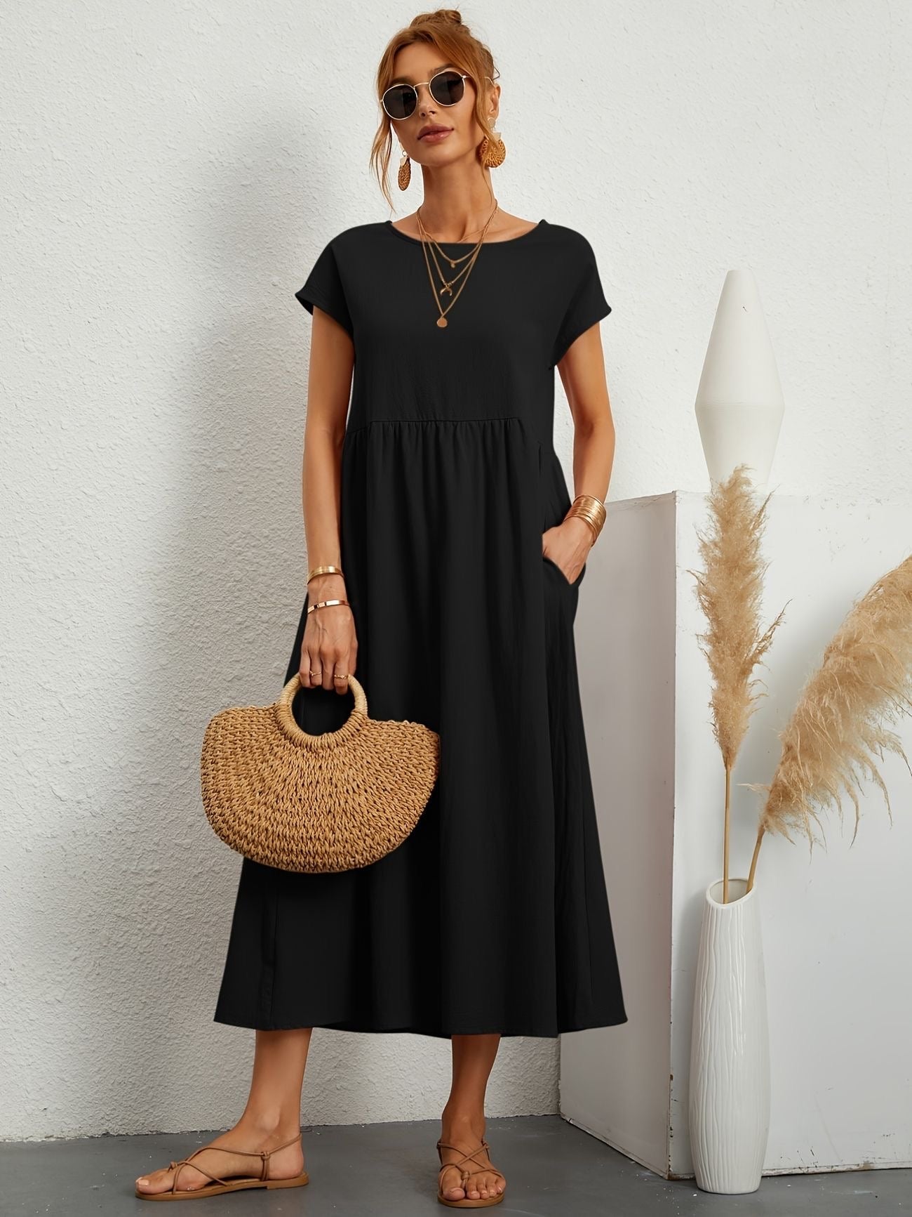 Zalora - Robe Casual Col V