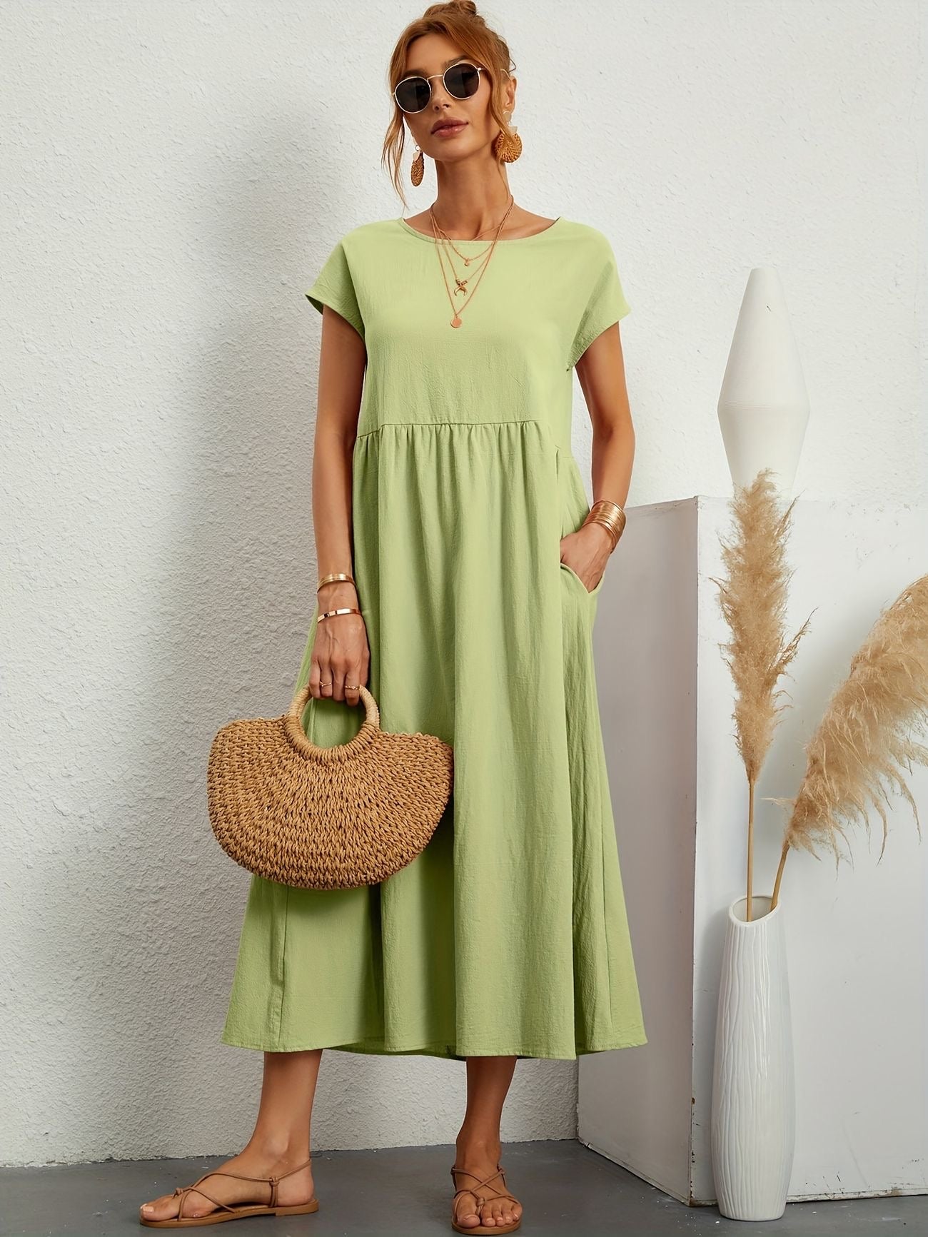 Zalora - Robe Casual Col V