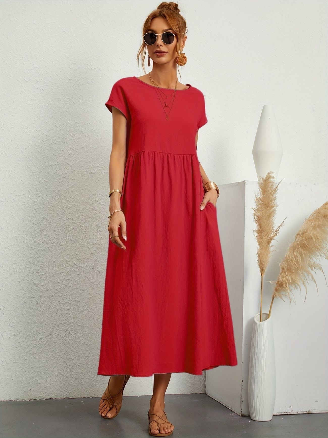 Zalora - Robe Casual Col V