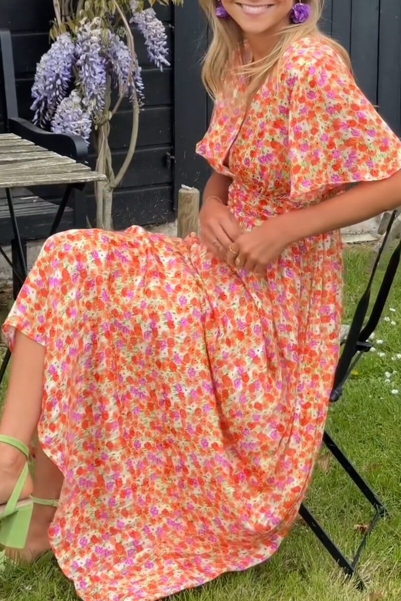Sandra™ | Robe longue élégante avec décolleté en V