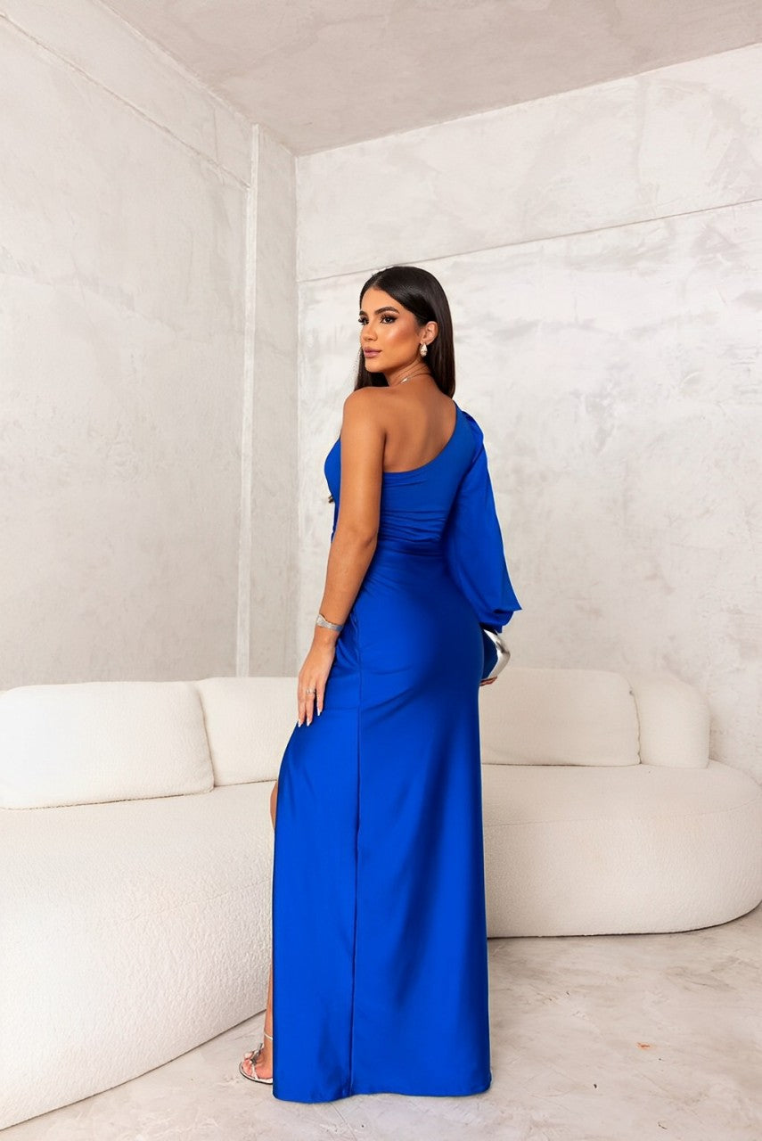 Olivie – Robe de soirée en satin à une épaule