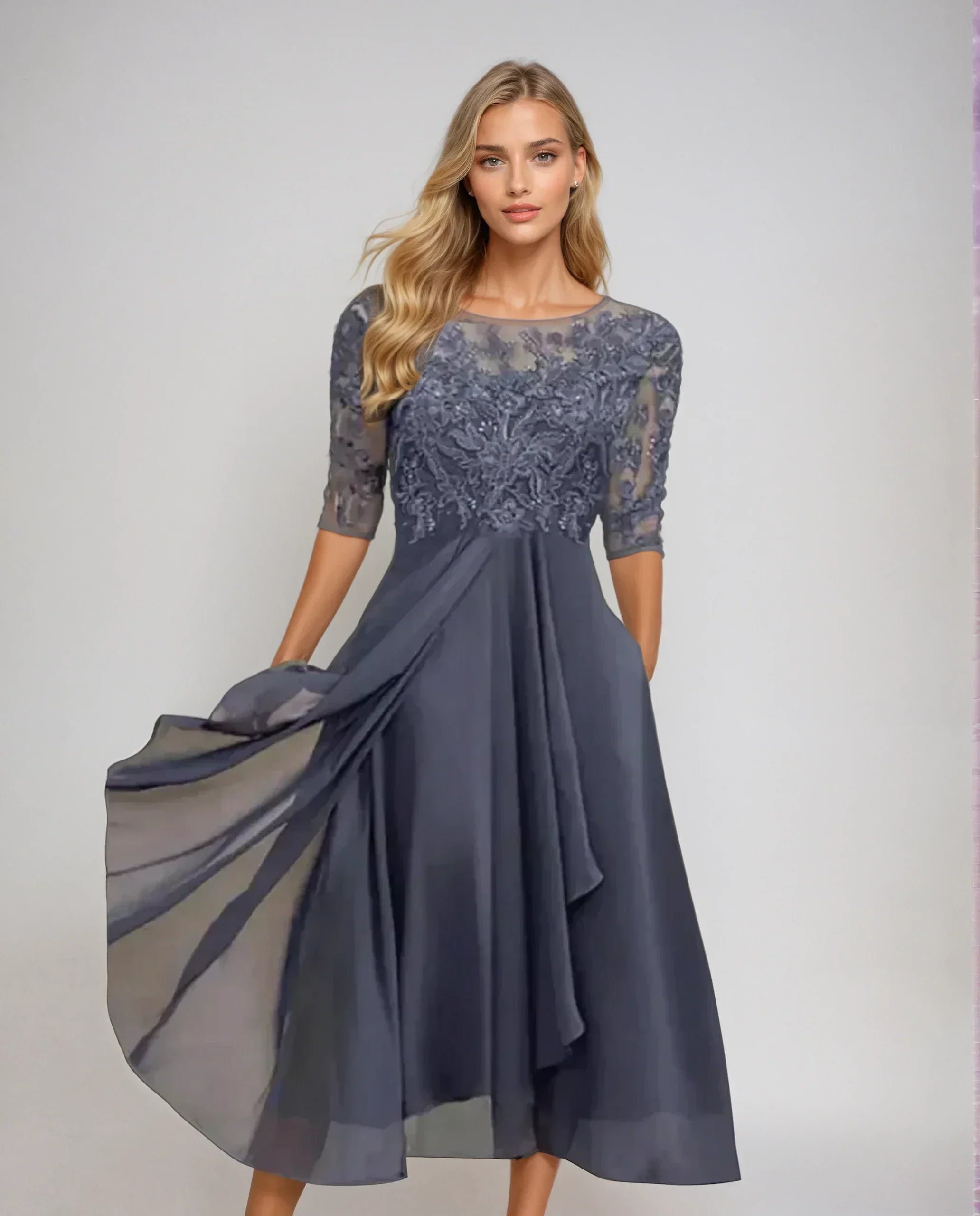 CAROLINE | ROBE FLUIDE DÉTAILLÉE ET ÉLÉGANTE