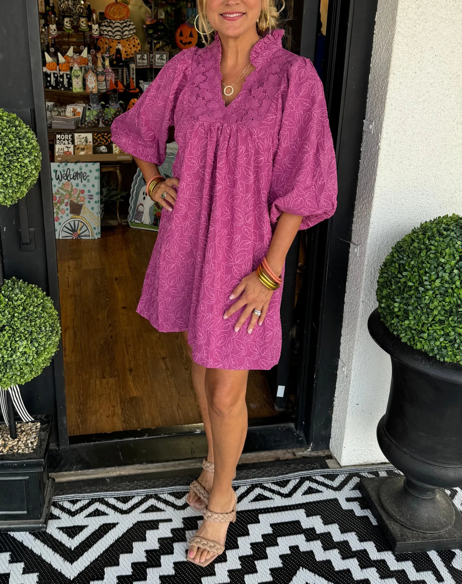 Robe en Jacquard de Dentelle Izabella™
