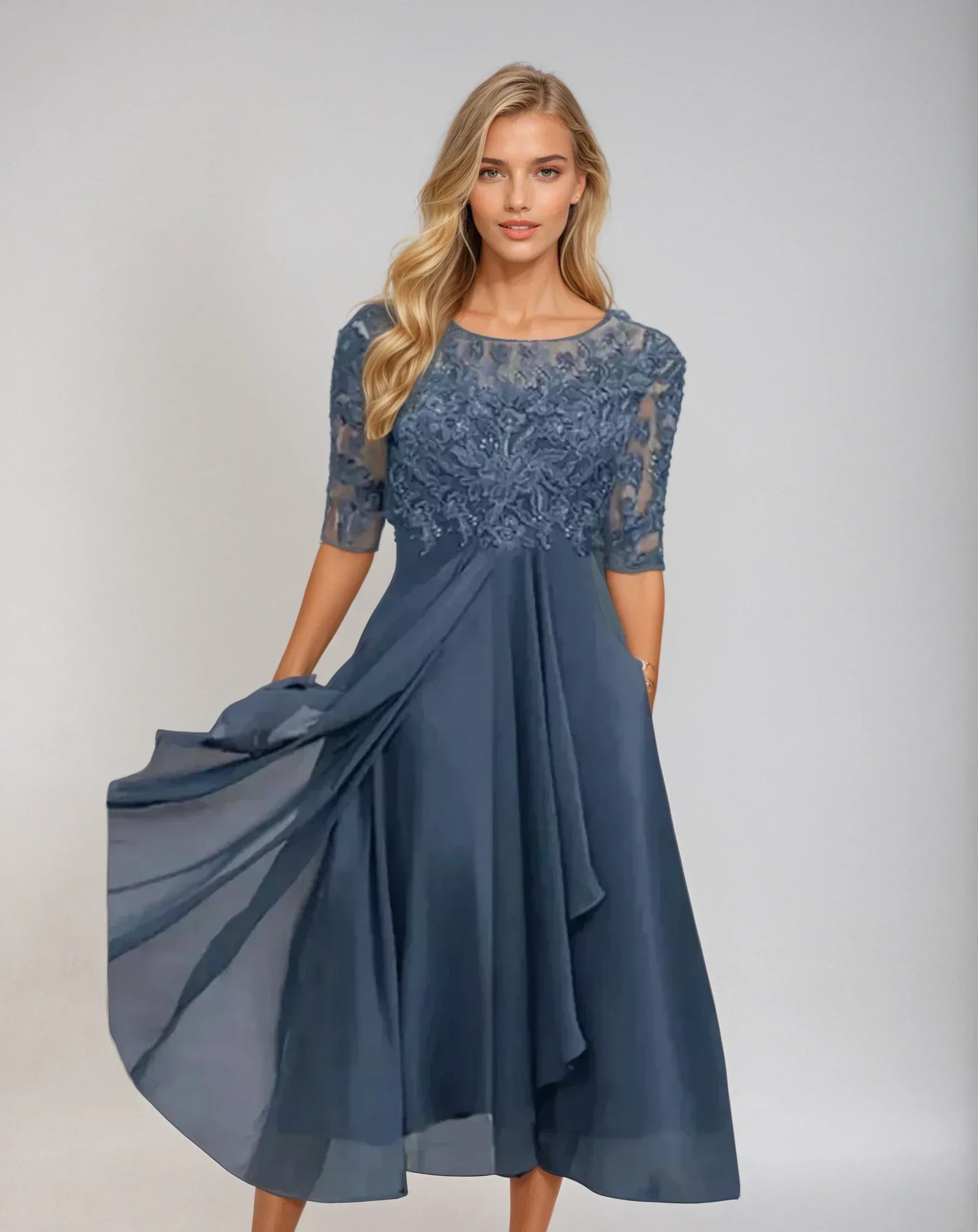 CAROLINE | ROBE FLUIDE DÉTAILLÉE ET ÉLÉGANTE