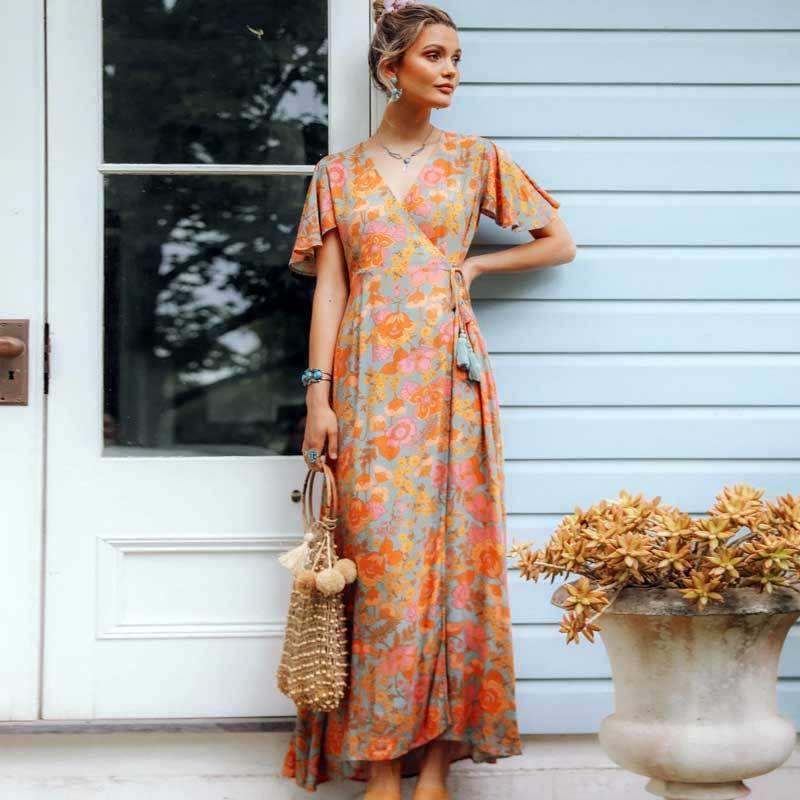 Esme - Robe Florale Enveloppante