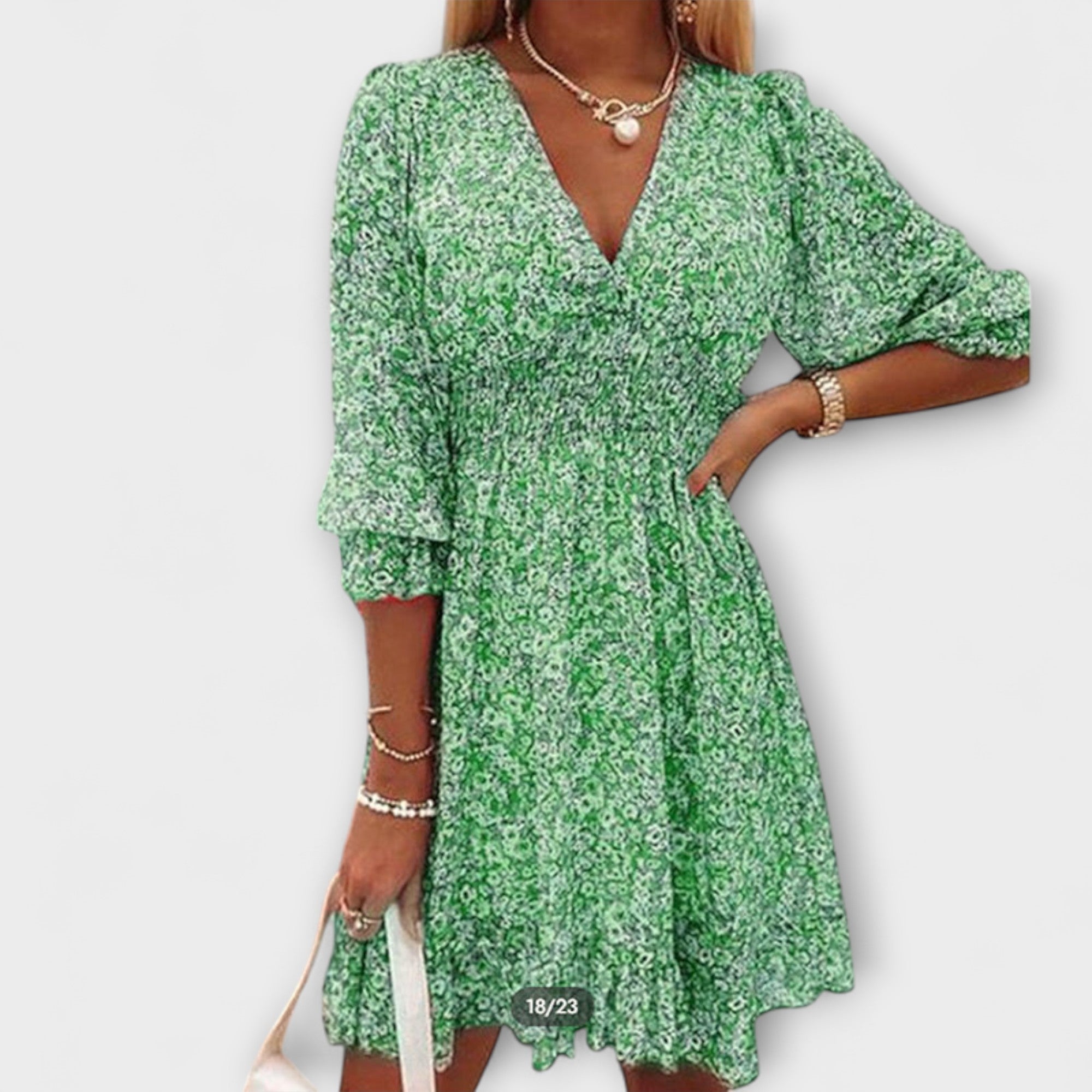 Lore | Robe à manches bouffantes florale pour femme