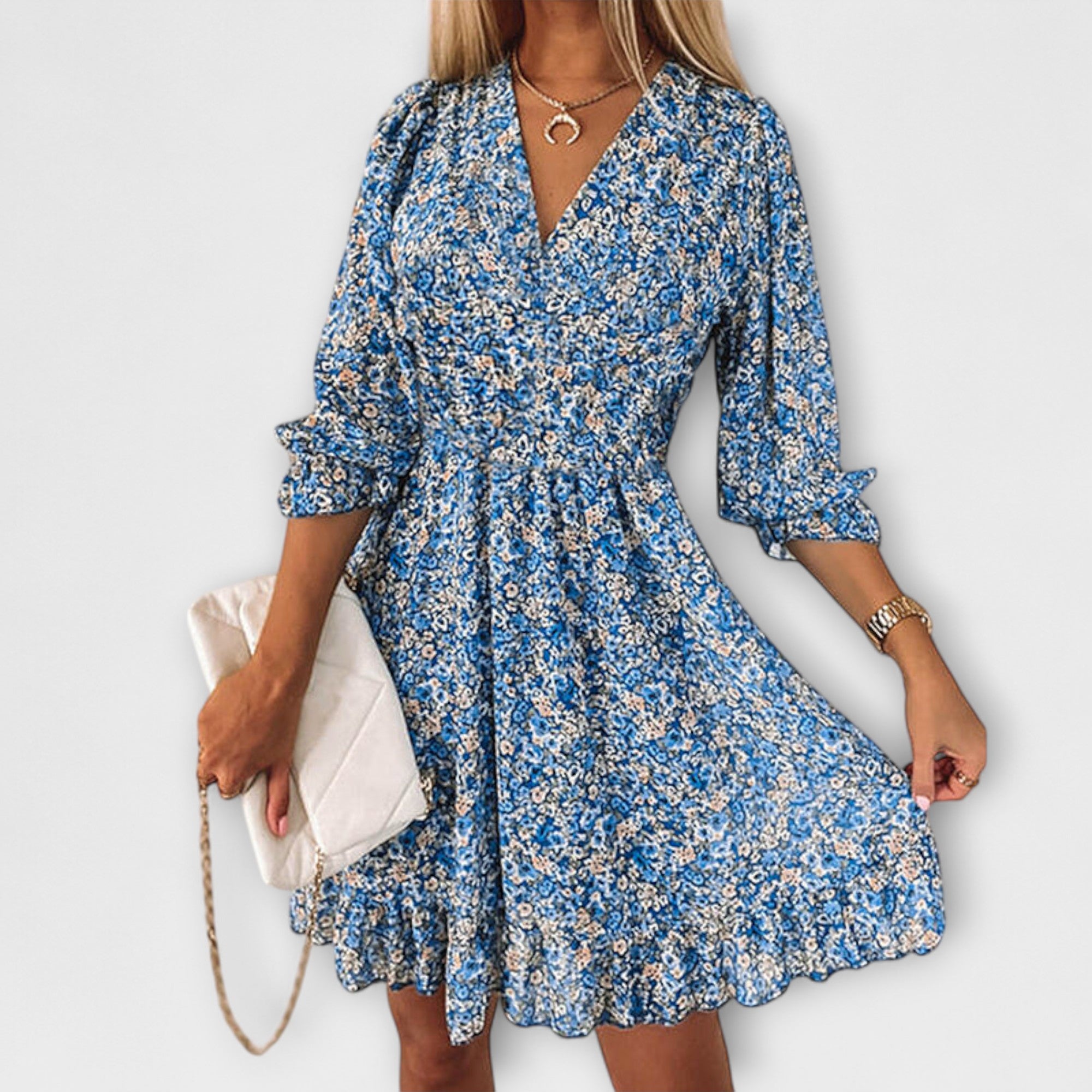 Lore | Robe à manches bouffantes florale pour femme