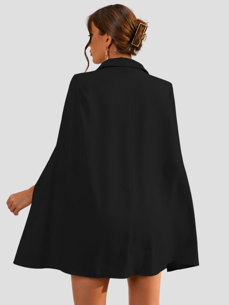 Célestine - Robe blazer chic avec cape