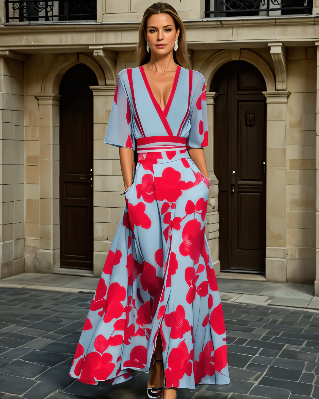 Amandine | Robe élégante décolleté en V