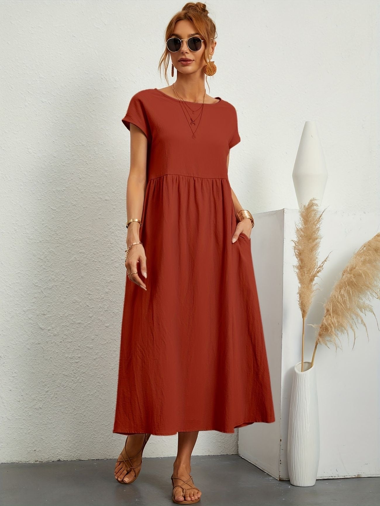 Zalora - Robe Casual Col V