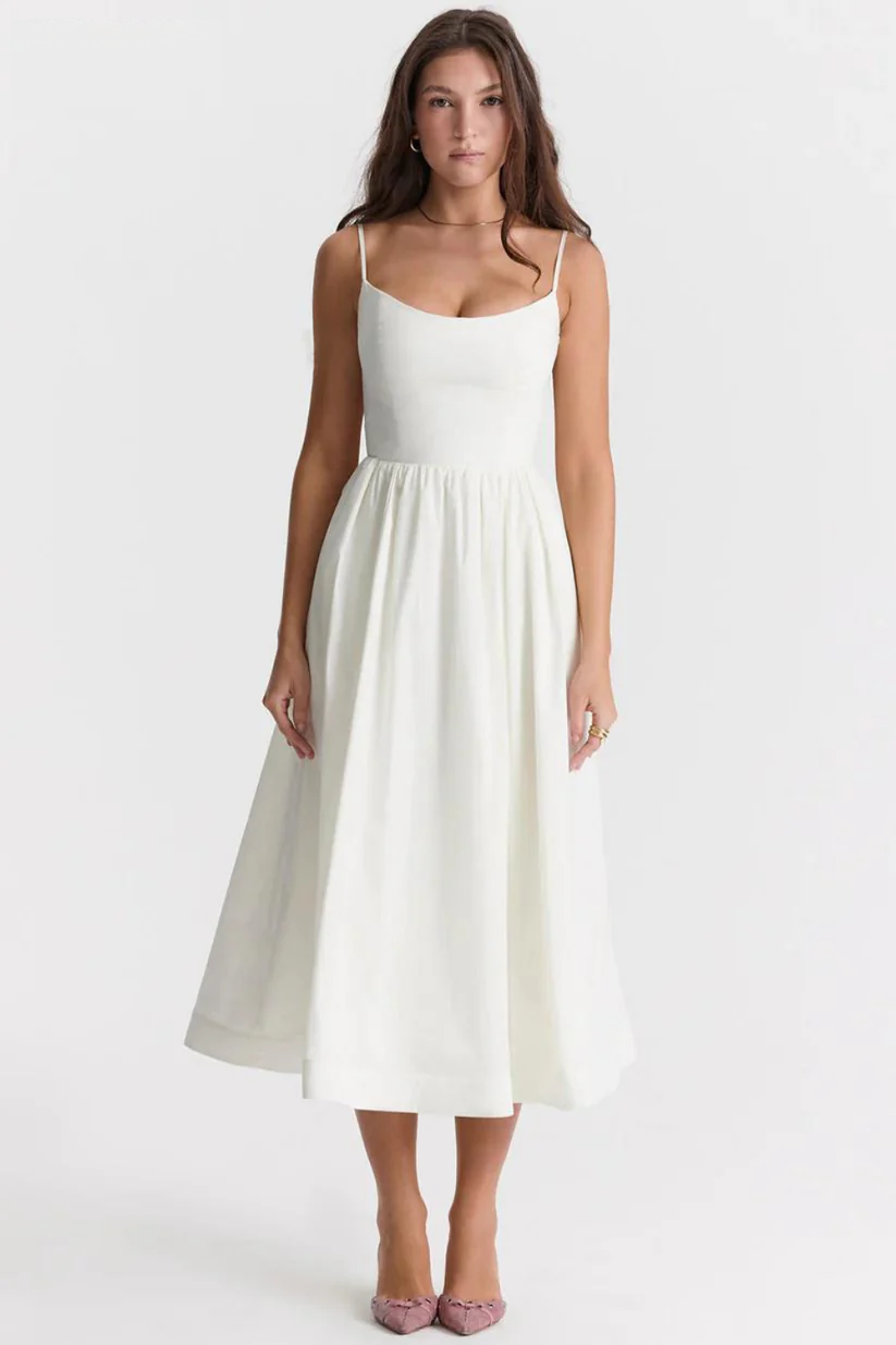 Jovie – Robe à fines bretelles chic