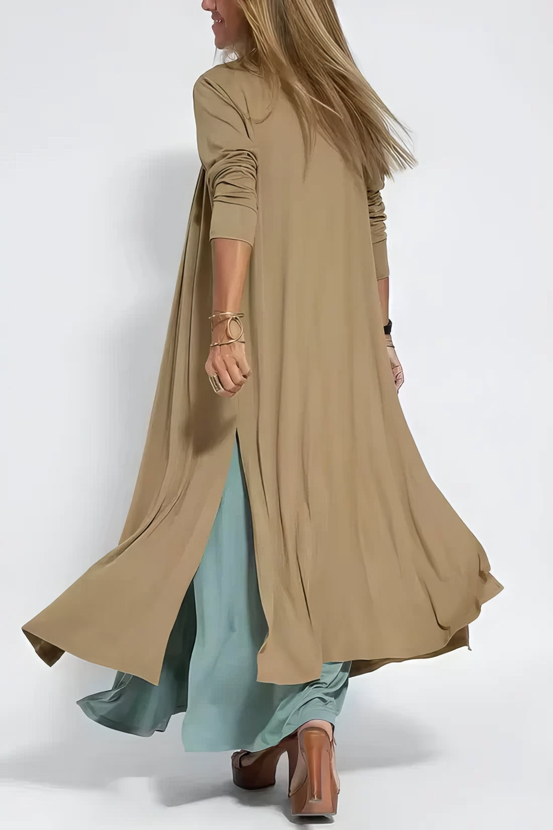 ANNE | Robe longue élégante + gilet assorti OFFERT